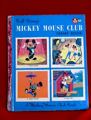 VINTAGE WALT DISNEY'S MICKEY MOUSE CLUB STAMP BOOK (1956) W/STAMPS • $7.99