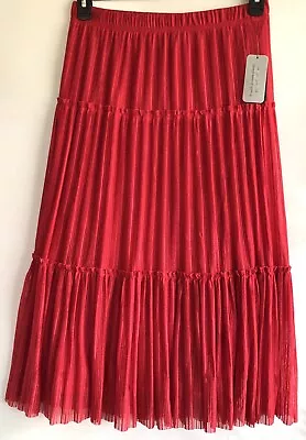 Metro Wear Skirt Womens Size Medium Red Sheer Lined Skirt New • $19.50