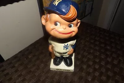 Vintage Original 1960's New York Yankees White Base Bobblehead Nodder Elbows Out • $120