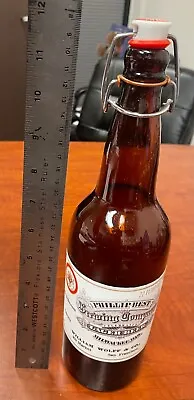 Western Beer Phillip Best Pabst Quart Bottle Pre Prohibition PRO • $500