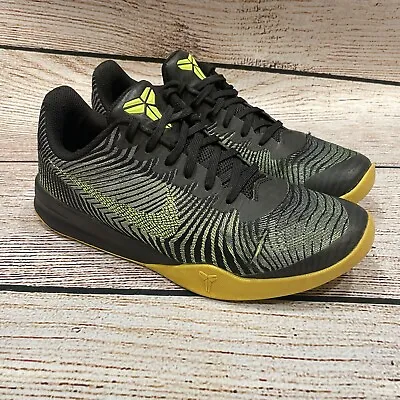 Nike Mens KB Mentality 2 818952-006 Black Volt Green Basketball Shoes Size 8.5 • $63.74