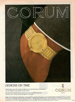 $24.10 • Buy 1988 Advertising Vintage Watch Corum Watch Romulus Suisse