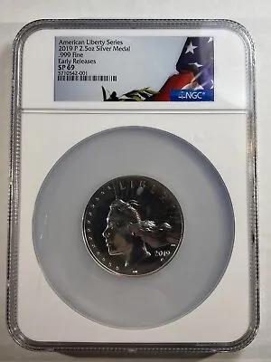 $75 • Buy 2019 P American Liberty 2.5 Oz .999 Silver Medal NGC SP69