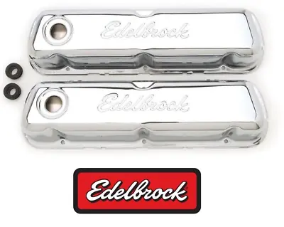 Edelbrock 4460 Signature Series Valve Covers For SBF Ford 260 289 302 & 351W • $84