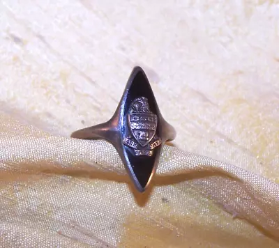 VINTAGE Kappa Alpha Theta Sorority Sterling Silver Crest Ring Size 6 - OLD • $9.99