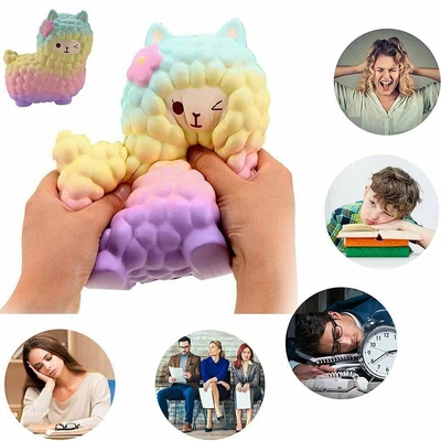 $14.56 • Buy Funny Design Cartoon Jumbo Sheep S Quishy Slow Rising Alpaca S Queeze Toys