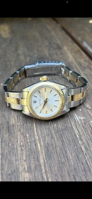 $2500 • Buy Vintage Ladies Rolex Oyster Perpetual 6719 14kt Gold/SS W/Oyster Bracelet