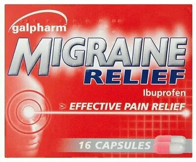 16 Galpharm Ibupr0fen 200mg Capsules -Back Pain Relief Migraine Headache • £2.29