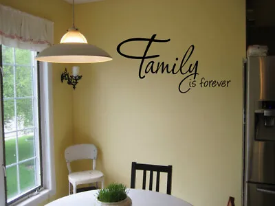 Family Is Forever Vinyl Wall Decal Quote Words Sticker Decals Lettering Decor  • $9.54