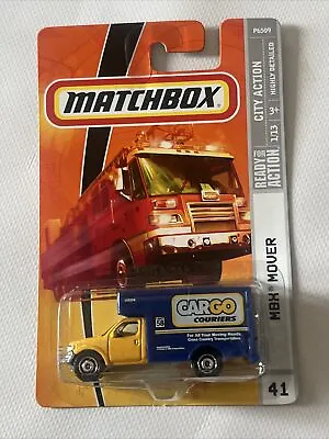 2009 Matchbox #41 MBX Mover Moving Truck (Yellow/Blue Cargo Couriers) C3 • $9.99