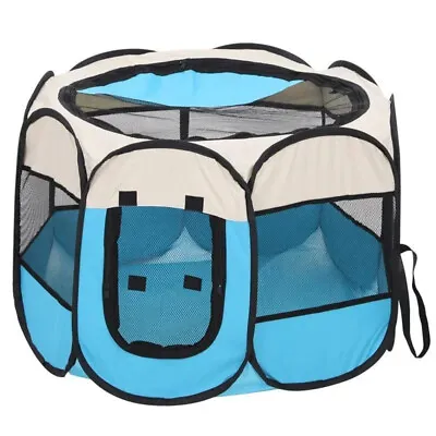 Pet Playpen Portable Kennel Puppy Tent Kitten Fence For Dogs Cats Rabbits Blue  • $14.58