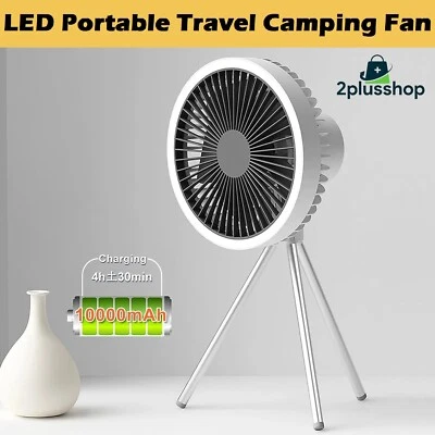 $56.99 • Buy Portable Mini USB Rechargeable Cooling Fan Travel Camping Fan With LED Light