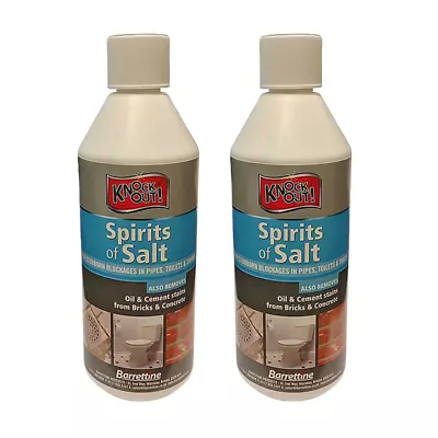 New Spirits Of Salt Unblocks Pipes Toilets & Drains - 500 Ml  Limescale Remover • £7.40