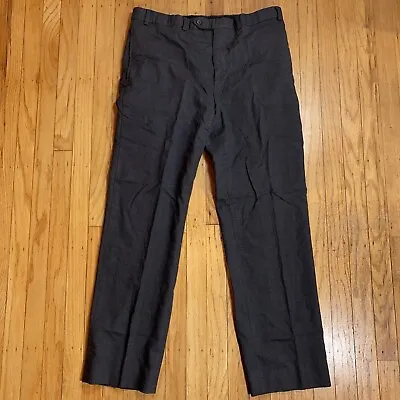 Brooks Brothers Fitzgerald Wool Flannel Pants 34 X 30 Charcoal Gray Slim • $35