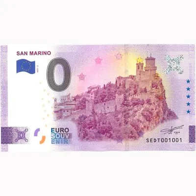 0 € Zero Euro Souvenir Note Italy 2023 - San Marino • £3.16