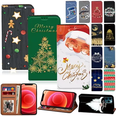 Christmas PU Smart Stand Wallet Phone Case For Apple Iphone 11/12 PRO MINI MAX • £4.99