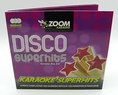 £12.95 • Buy Zoom Karaoke CD+G - Ultimate DISCO 70s Superhits - Triple CD+G Karaoke Disc Pack