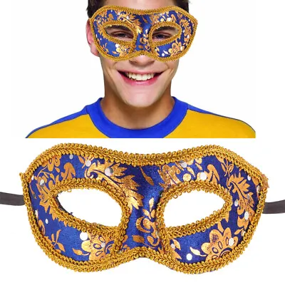  Men's Masquerade Mask Costume Prom Party Half Face Lace Halloween Ball • £3.63