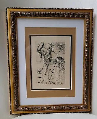 $1875 • Buy Framed Don Quixote Salvador Dali Signed Etching Listed Artist