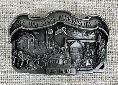 1992 Balaton Minnesota Belt Buckle Centennial No. 29 Of 250 Zenith Pictorial • $24.95