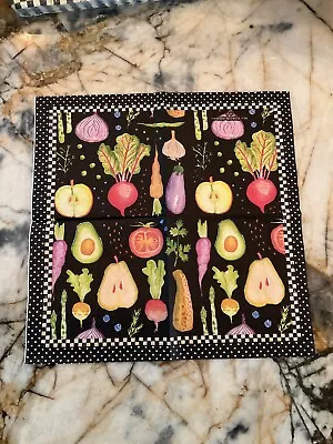 1 MacKenzie-Childs RADISH & ROOT Cocktail Paper Napkin For Decoupage. • $3