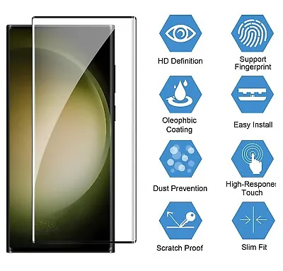 $7.99 • Buy For Samsung Galaxy S23 S22 S21 Plus Ultra 5G Tempered Glass Screen Protector