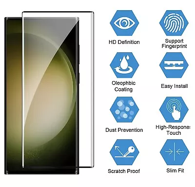 For Samsung Galaxy S24 S23 S22 S21 Plus Ultra 5G Tempered Glass Screen Protector • $5.99