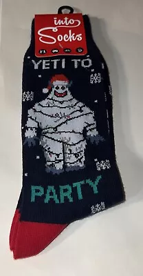 CHRISTMAS YETI Socks Men’s YETI TO PARTY Size 7-12 • $6