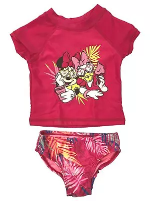 Disney Jumping Bean Infant Girls Pink 2pc Minnie Mouse Tankini Swimming Suit 12m • $21.99