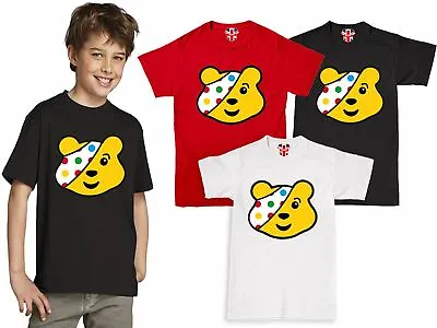 £9.99 • Buy Spotty Day Face Copper Pudsey Bear Children In Need Kids T-Shirts