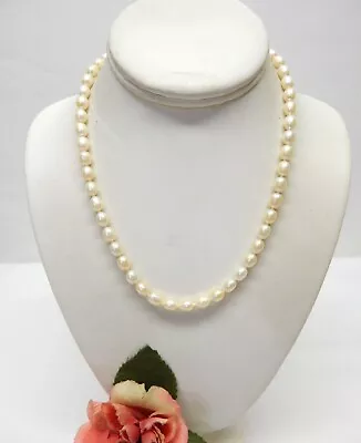 Honora Hand Knotted 925 Sterling Silver & White Pearl Bead Necklace 18  • £8.03