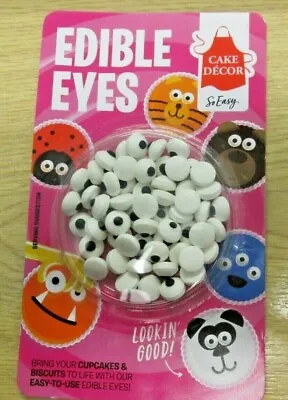 £3.80 • Buy Approx 60 Edible Eyes Eyeballs Cupcake Decoration Toppers Halloween Christmas