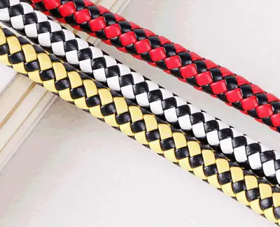 New 8-strand Braided 8mm PU Leather Woven Rope Jewelry Accessories • $28.42