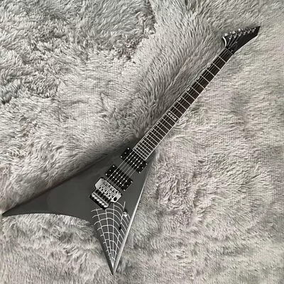 Black Flying V Electric Guitar Solid Body Rosewood Fretboard FR Bridge 24 Frets • $232