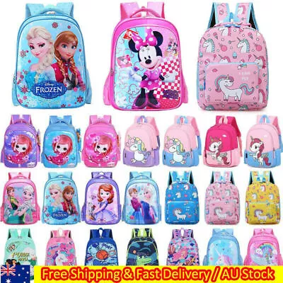 $22.39 • Buy AU Kids Girls Boys Cartoon Elsa Backpack School Bag Kindergarten Travel Rucksack