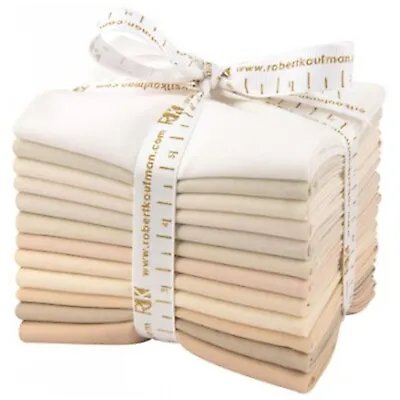 FQ-909-12 Fat Quarter Bundle Kona Cotton Not Quiet White 12pcs • £39.99