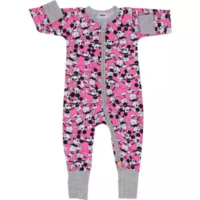 New Bonds Disney Zippy Wondersuit Pink Mickey Mania Size 00 2 3 BNIP Zip • $22.95
