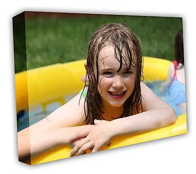 £10.32 • Buy Canvas Print Your Photo On Large Personalised 30mm Deep Framed -a4 A3 A2 A1 A0