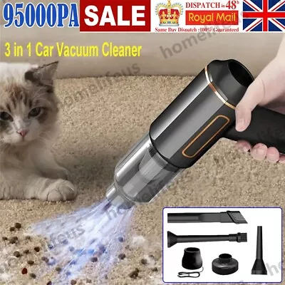 Wet/Dry Cordless Car Vacuum Cleaner Powerful Strong Suction Handheld Cleaning UK • £13.72