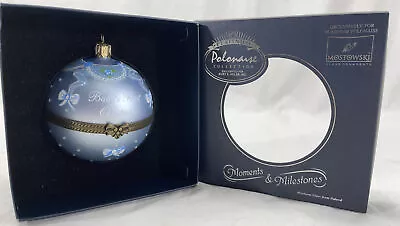 Polonaise Mostowski Platinum Heirloom  Hinged Christmas Ornament Baby's First • $159.99