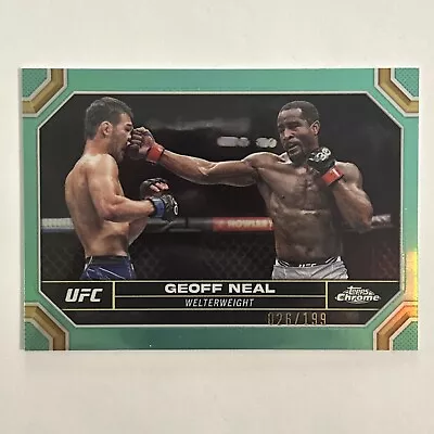 2024 Topps Chrome UFC Geoff Neal Aqua Parallel Serialized /199 Near Mint Card • $0.99