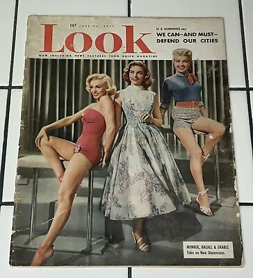 LOOK MAGAZINE June 1953 MARILYN MONROE Mickey Mantle OPPENHEIMER Betty Grable • $69