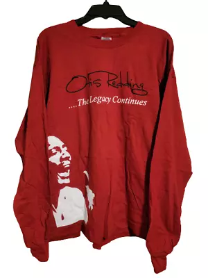 Otis Redding - The Legacy Continues - Long Sleeve Red Shirt - NWOT - Size L • $20.95