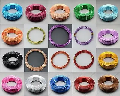2mm Aluminium Wire 17 Colours 1m 3m & 6m Rolls Necklace Bracelet - Multibuy • £1.70