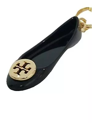 NWT $129 Tory Burch Daisy Ballet Flat Black Shoe Key Chain Keychain Bag Charm • $58