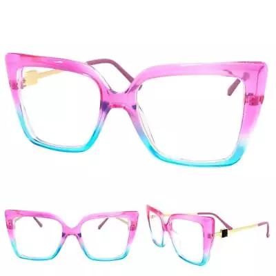 Women Classic Vintage Retro Style Clear Lens EYE GLASSES Pink Blue Optical Frame • $19.99