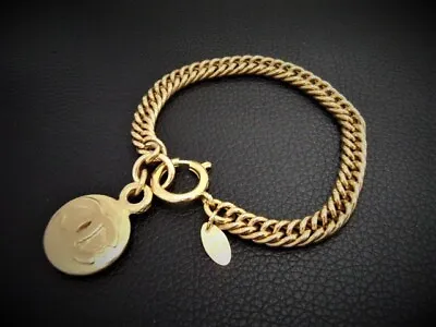 Chanel Vintage Cc Logos Coin Charms Bracelet • $515