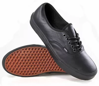 Vans Shoes Authentic Italian Leather Black/black Us Sizes School Decon • $79.17