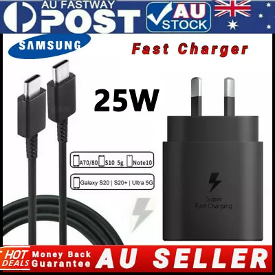For Samsung Galaxy 25W Super FAST Wall Charger For Note S8/10/S20/S20/S21+ • $6.34