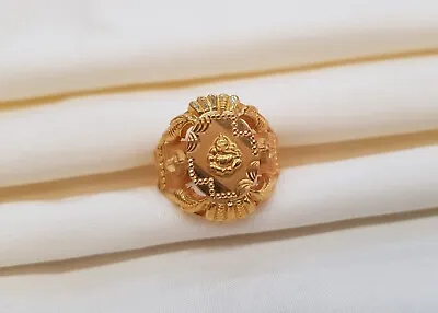 Plain Handmade Ganpati Mens Ring Antique 22K Solid Ring Gift For Men All Size • $571